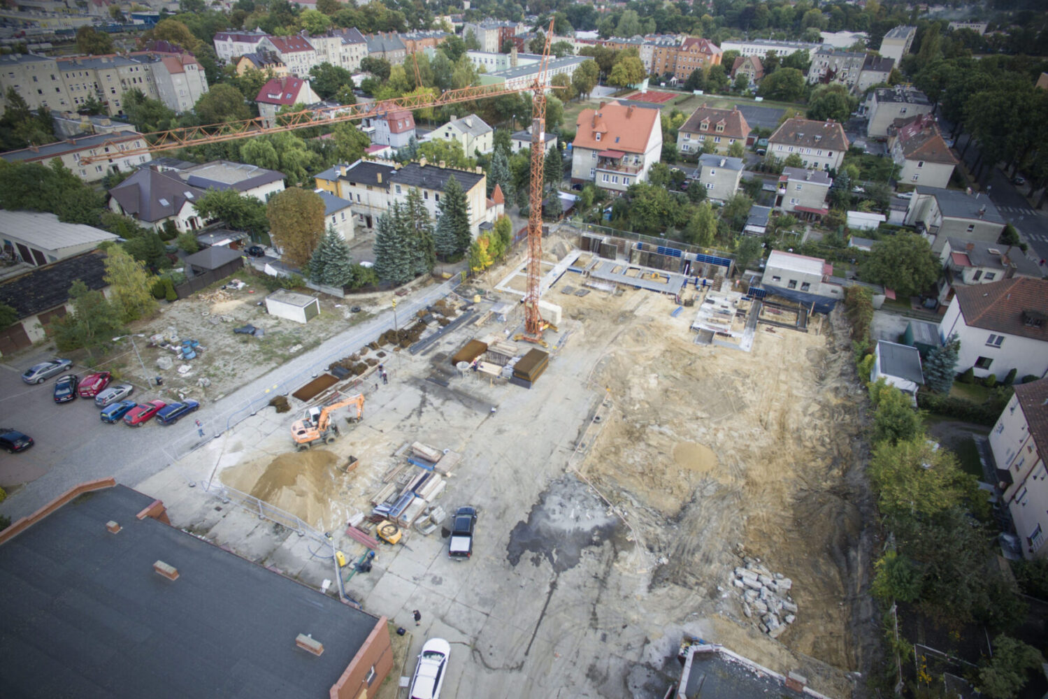 Construction on Zwycięzców Street has begun.